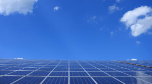 solar panel and blue sky